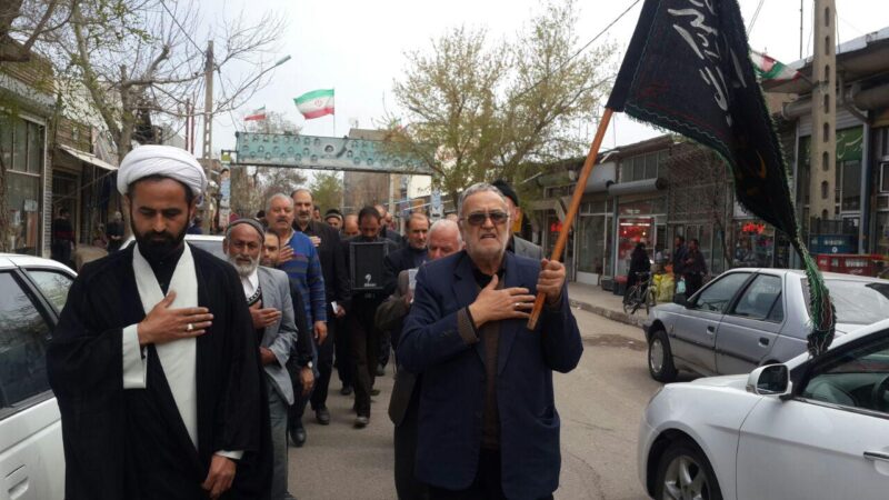 عزاداری خیابانی به مناسبت سالروز شهادت امام موسی کاظم (ع) در سراب برگزار شد
