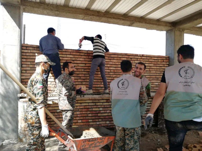 ردوی جهادی، ساخت خانه محروم توسط حوزه شهید باکری در یکی از روستاهای شهرستان سراب