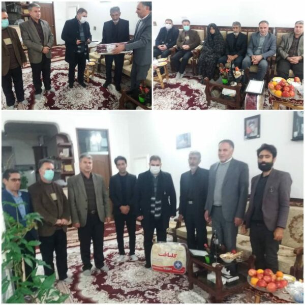 دیدار مدیرآموزش وپرورش سراب با خانواده شهیدسجادمصطفوی درروستای شالقون