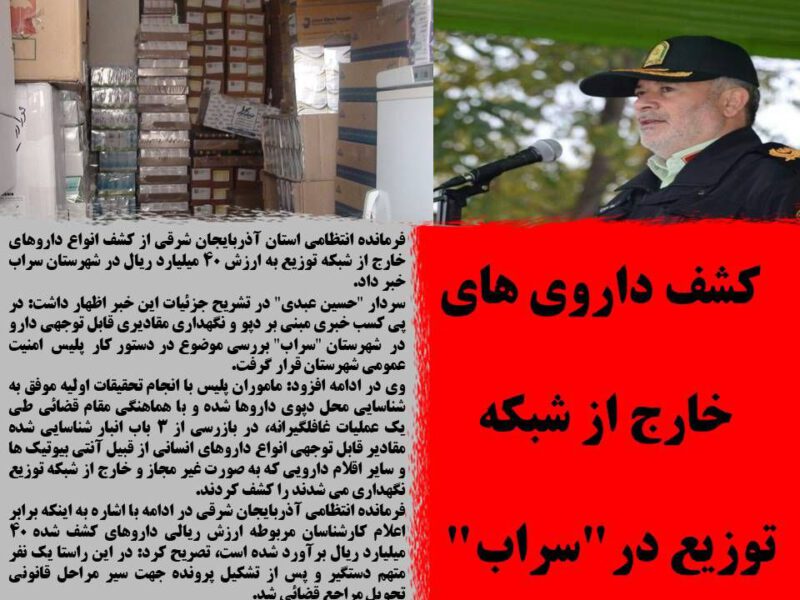 کشف میلیاردی محموله قاچاق آنتی بیوتیک در سراب